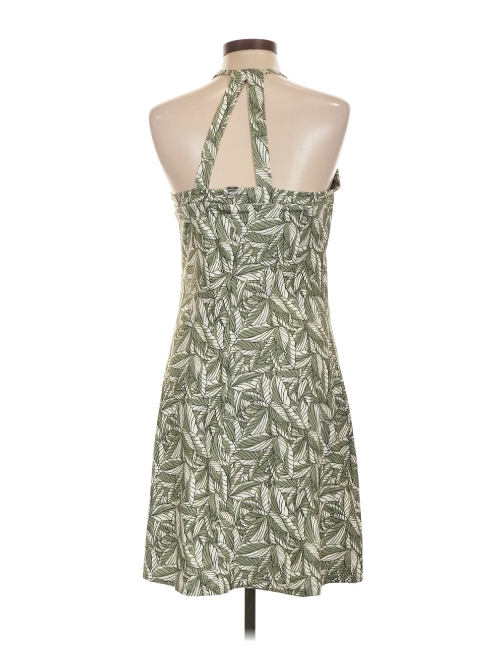 Eddie Bauer Harmony Active Dress Moisture Wick Built-In Bra Green Palm Print XS - Picture 2 of 11